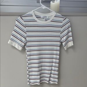 Frame Striped White and Blue Shirt tee